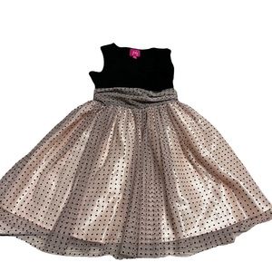 Pinky Polka Dot Tulle Sleeveless Dress